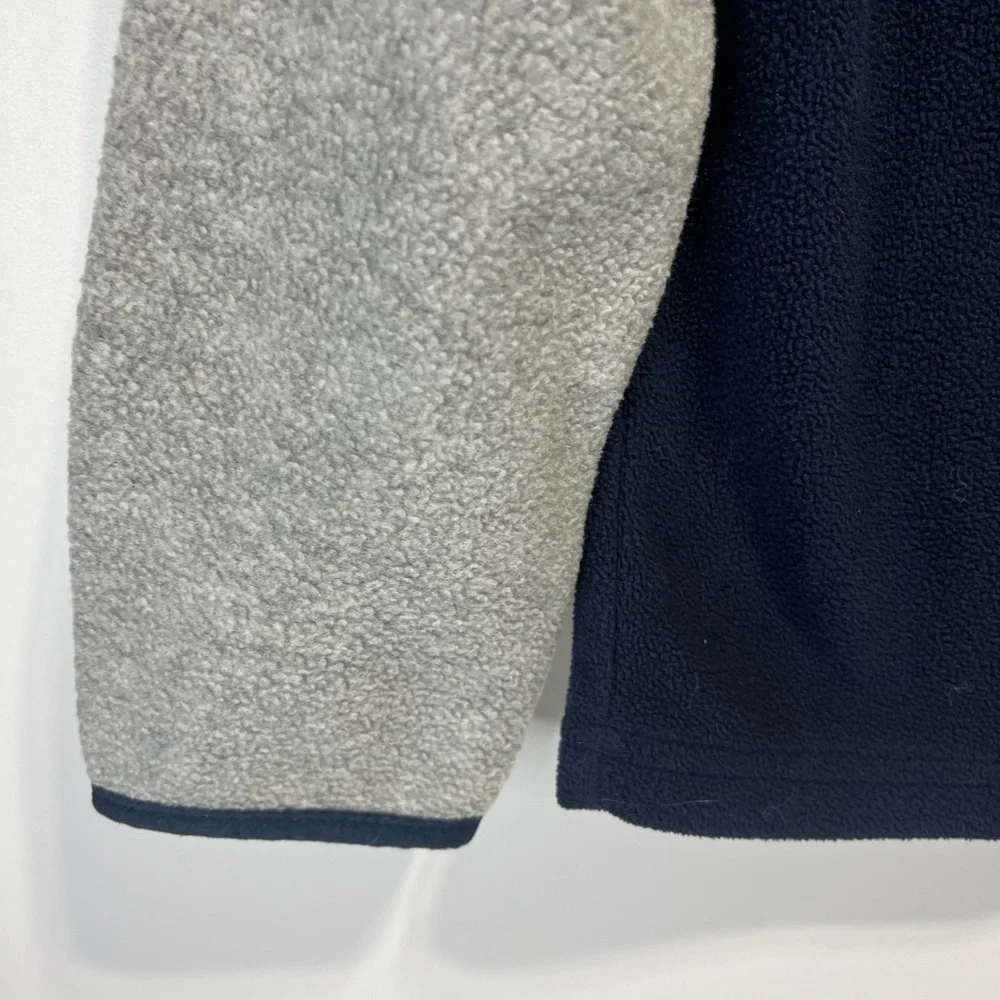 OshKosh B'gosh Boys Size 8 Quarter Zip Fleece Long Sleeve Top Gray & Navy